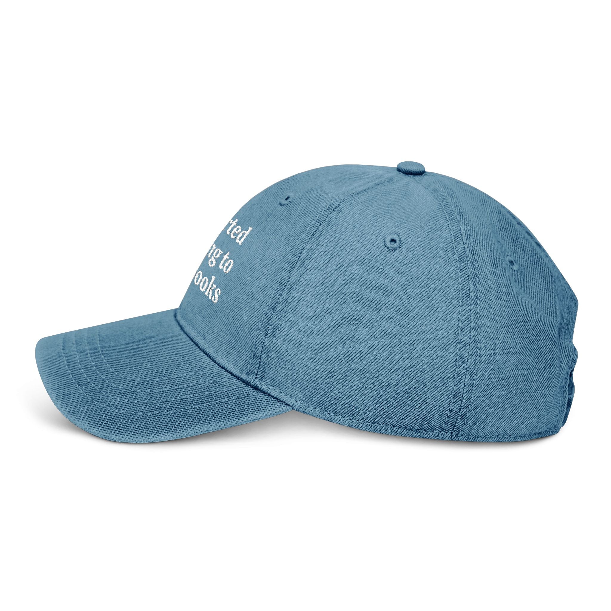 Introverted Embroidered Denim Hat - Image 5