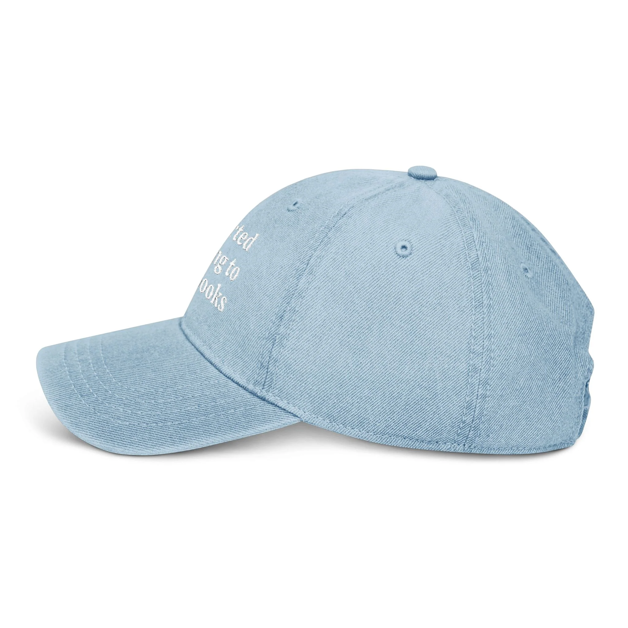 Introverted Embroidered Denim Hat - Image 8